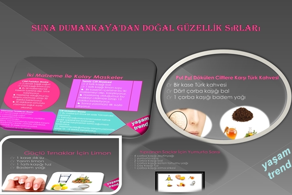 suna dumankaya cilt bakımı tarifleri