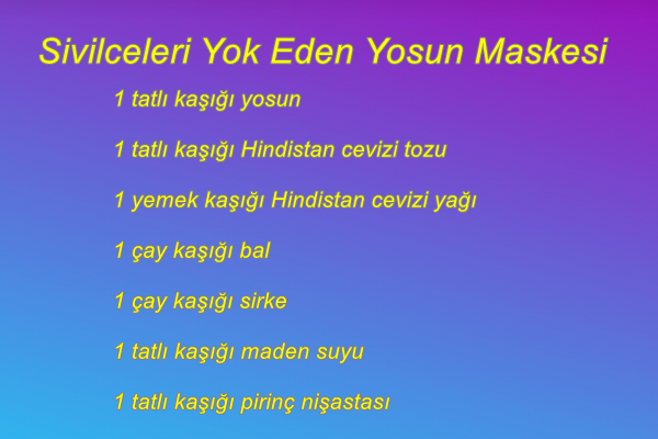 sivilceleri yok eden yosun maskesi