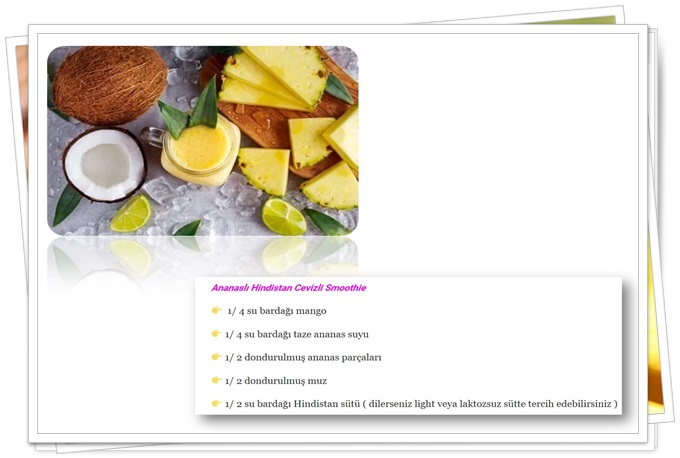 ananaslı hindistan cevizli smoothie tarifi