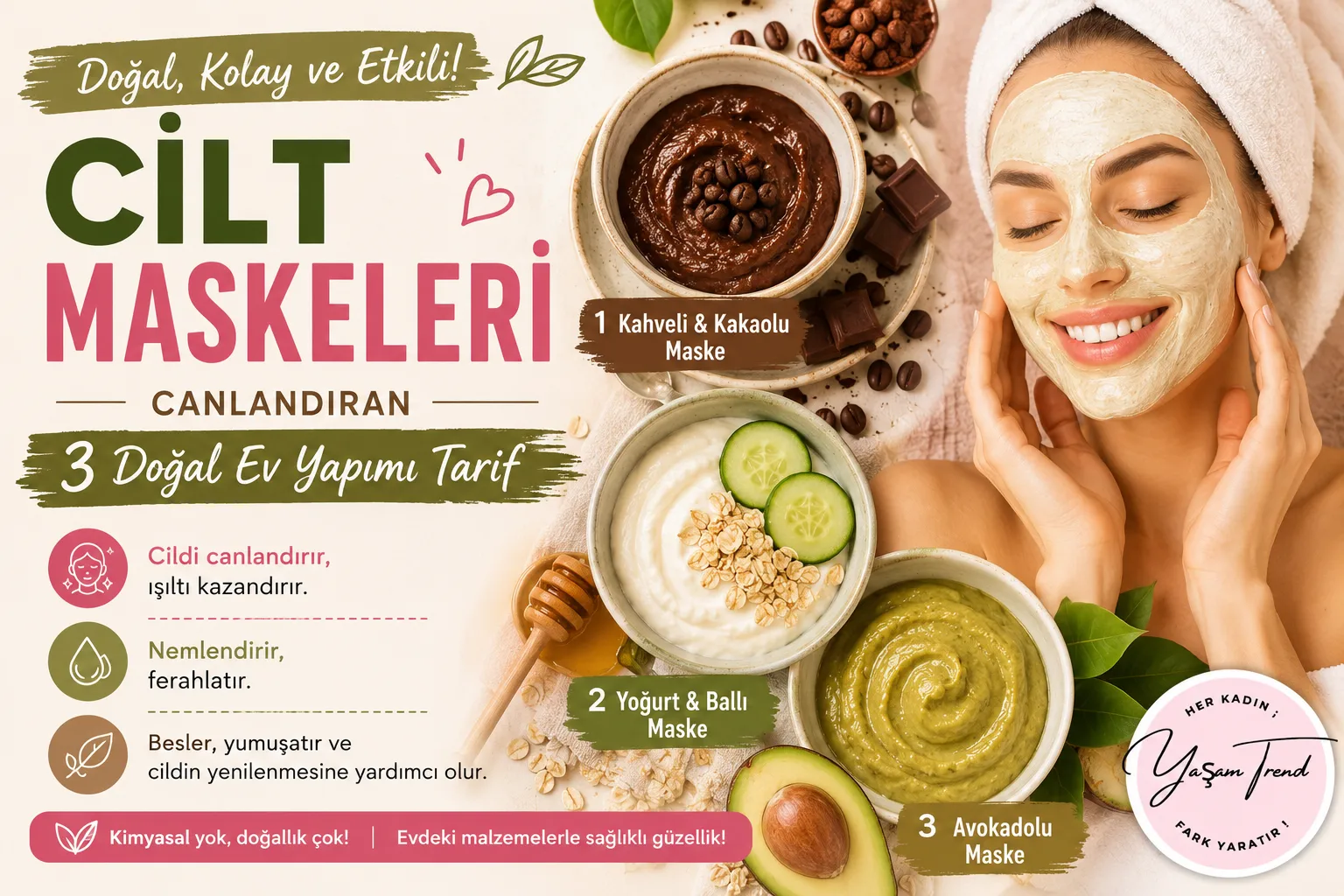 Cilt Maskeleri: Canlandıran 3 Doğal Ev Yapımı Tarif
