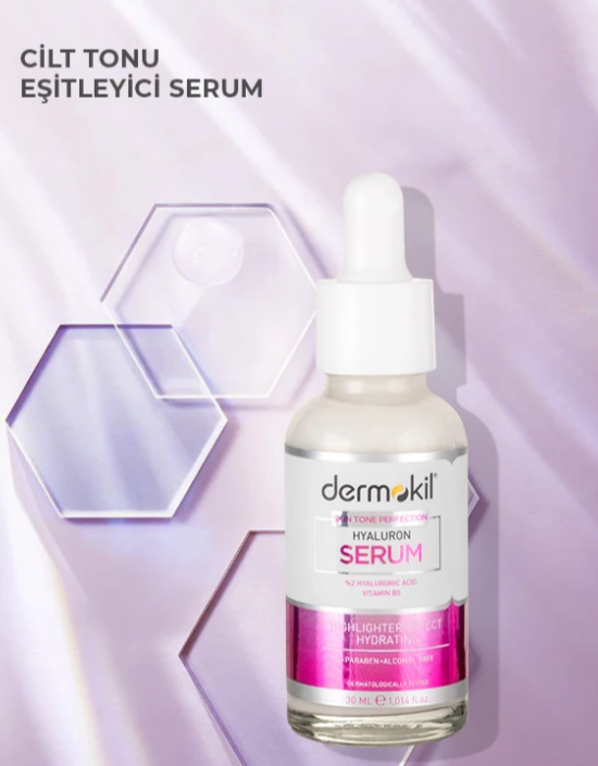 Yaz sonrası nem kaybını azaltmak ve cilt tonunu eşitlemek için Dermokil Hyaluron Serum önerisi.